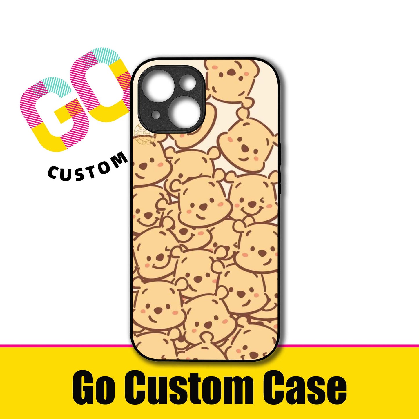 Kawaii Winnie The Pooh All-Over Print Phone Case - Customizable for iPhone 17/16/15/14/13/12/11/Samsung S25/24/23 | Cute Disney Protective Cover (640701)