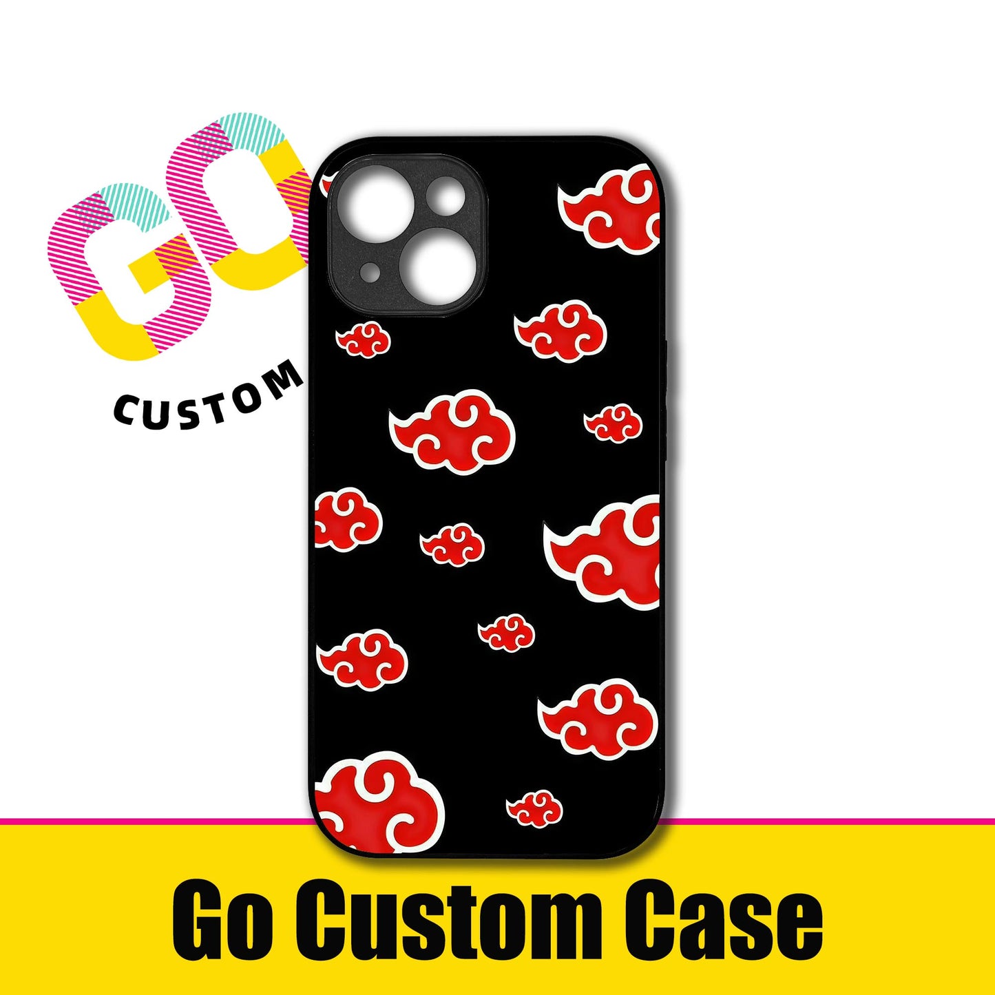 Akatsuki Red Clouds All-Over Print Phone Case - Customizable for iPhone 17/16/15/14/13/12/11/Samsung S25/24/23 | Anime Protective Cover (480609)