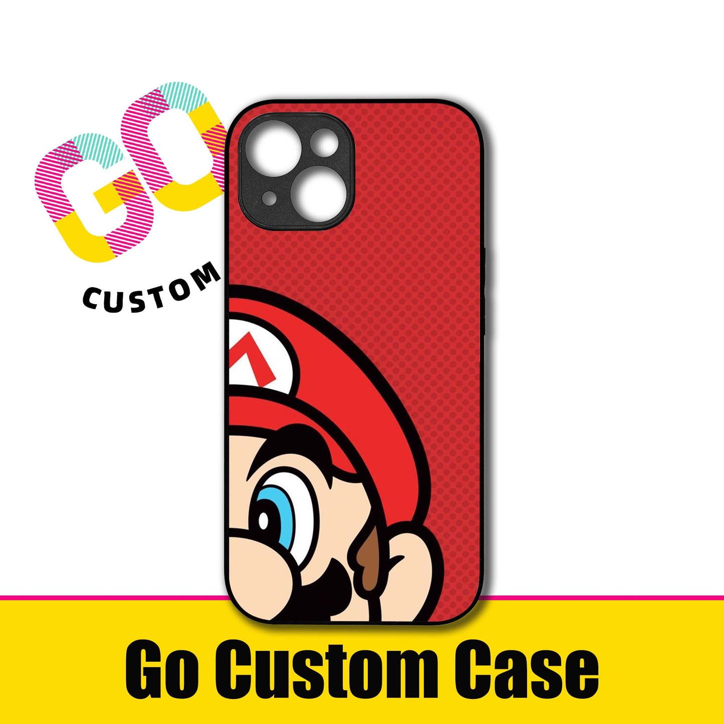 Super Mario Half-Face Pop Art Phone Case - Customizable for iPhone 17/16/15/14/13/12/11/Samsung S25/24/23 | Retro Gaming Protective Cover (480704)