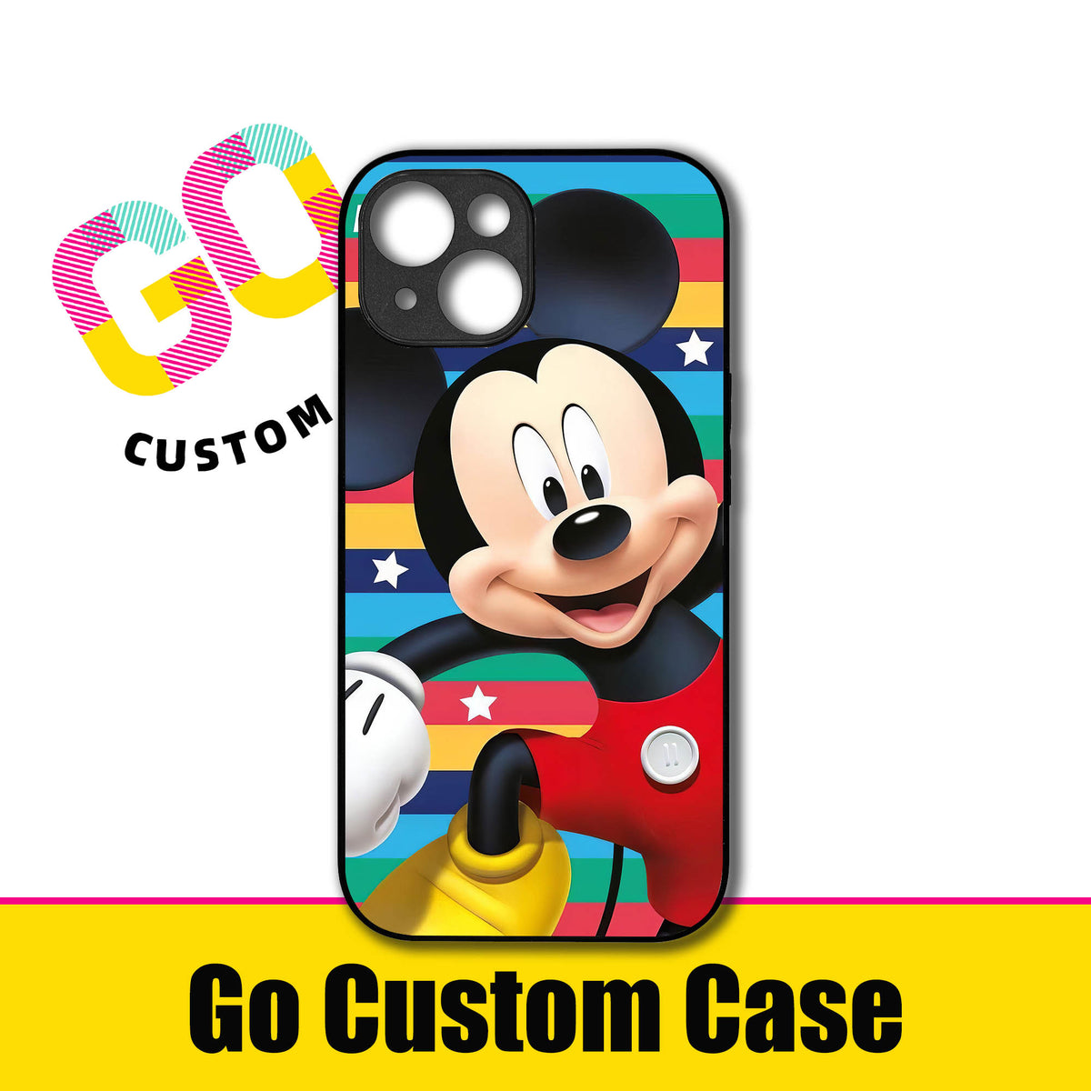 Mickey Mouse Rainbow Stripes & Stars Phone Case