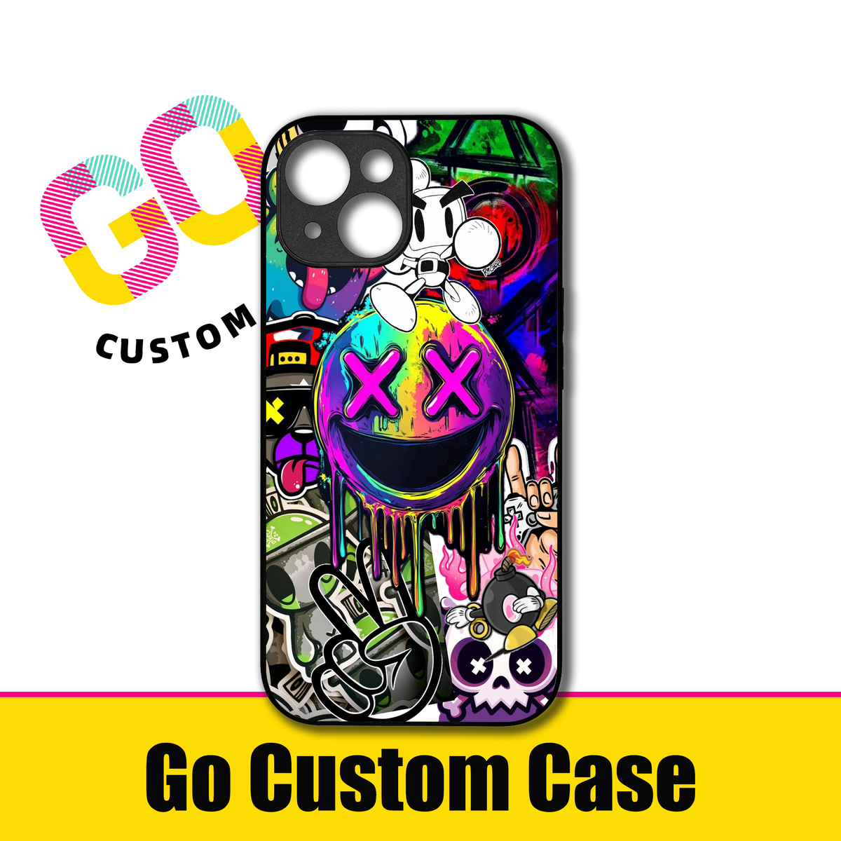 Neon Graffiti Smiley Face Streetwear Phone Case