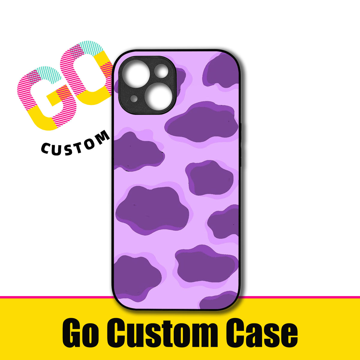 Purple Cow Print Animal Pattern Phone Case