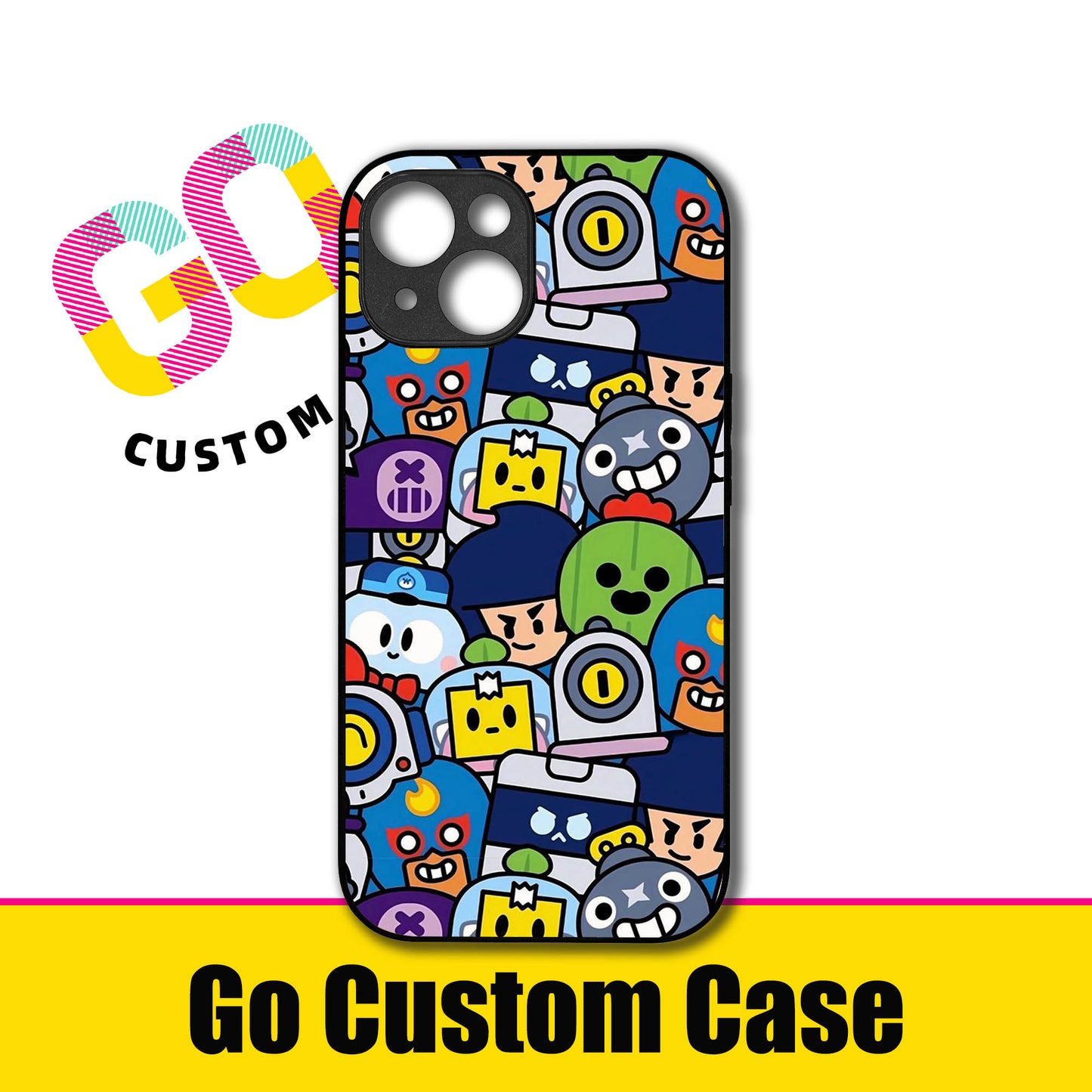 Brawl Stars Character Collage All-Over Print Phone Case - Customizable for iPhone 17/16/15/14/13/12/11/Samsung S25/24/23 | Gaming Protective Cover (480603)