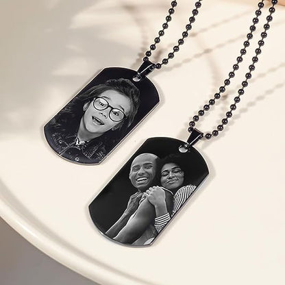 Personalized Steel Photo Dog Tag Pendant