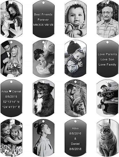 Personalized Steel Photo Dog Tag Pendant