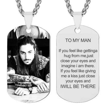 Personalized Steel Photo Dog Tag Pendant