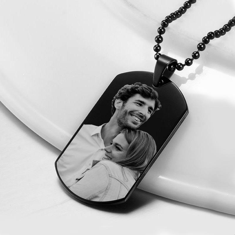 Personalized Steel Photo Dog Tag Pendant