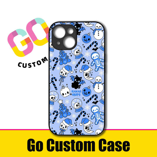 Skeleton Snowman Black Cat Skull Snowflake Pattern Protective Phone Cover