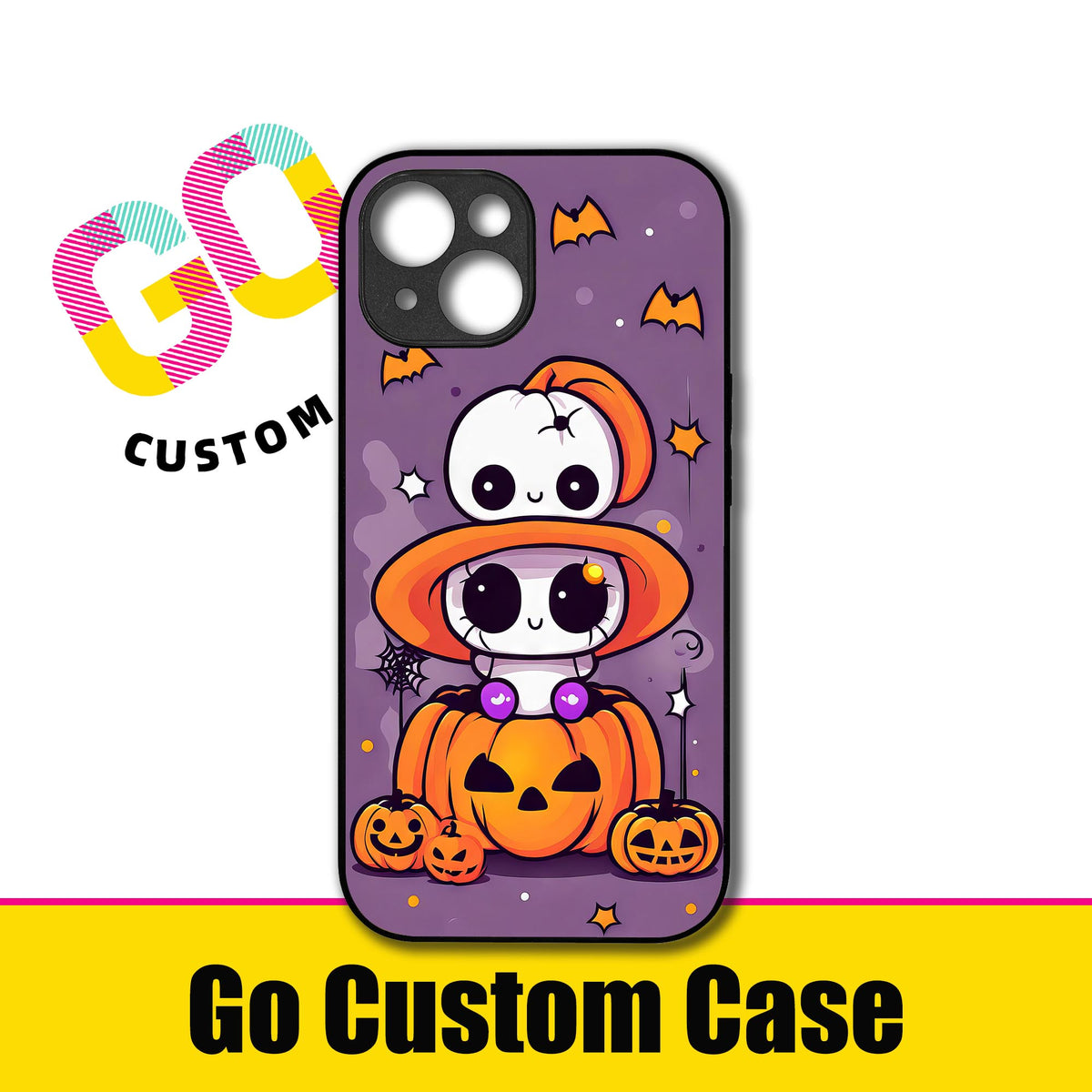 Cute Kawaii Halloween Skeleton Pumpkin Phone Case