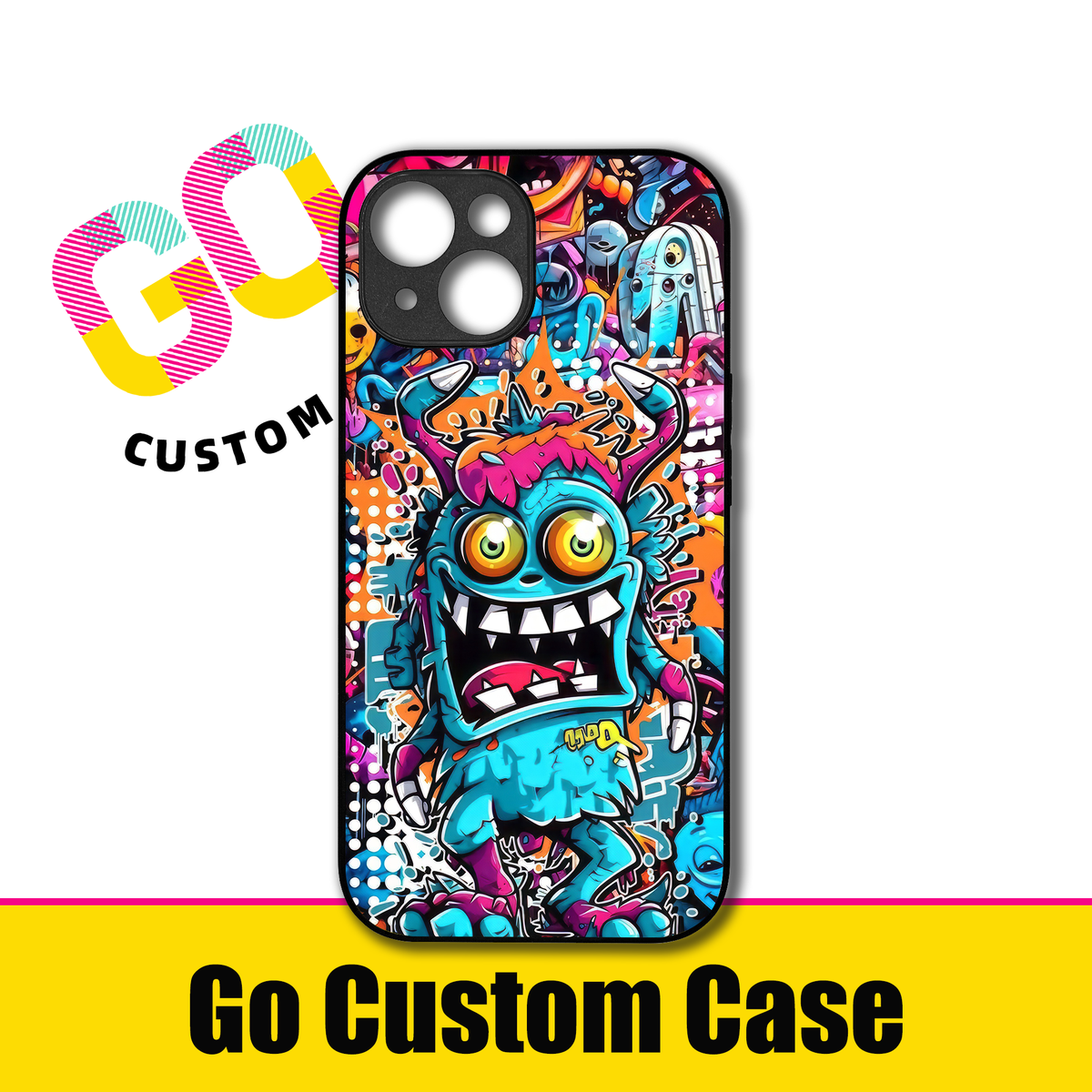 Graffiti Blue Monster Streetwear Phone Case
