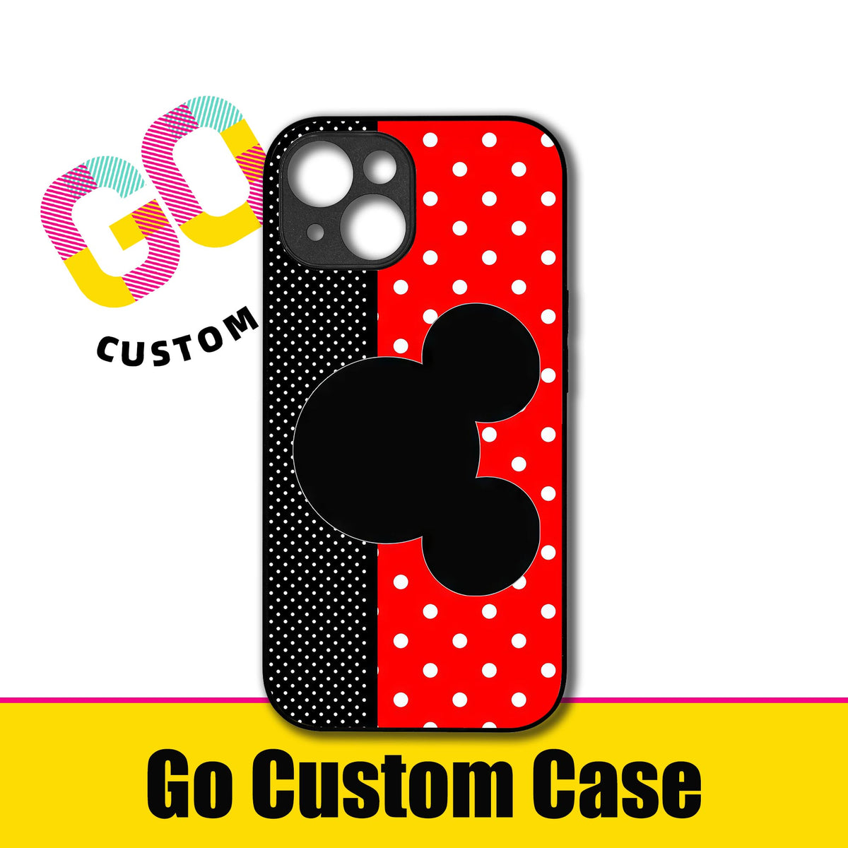 Mickey Mouse Silhouette Polka Dot Phone Case