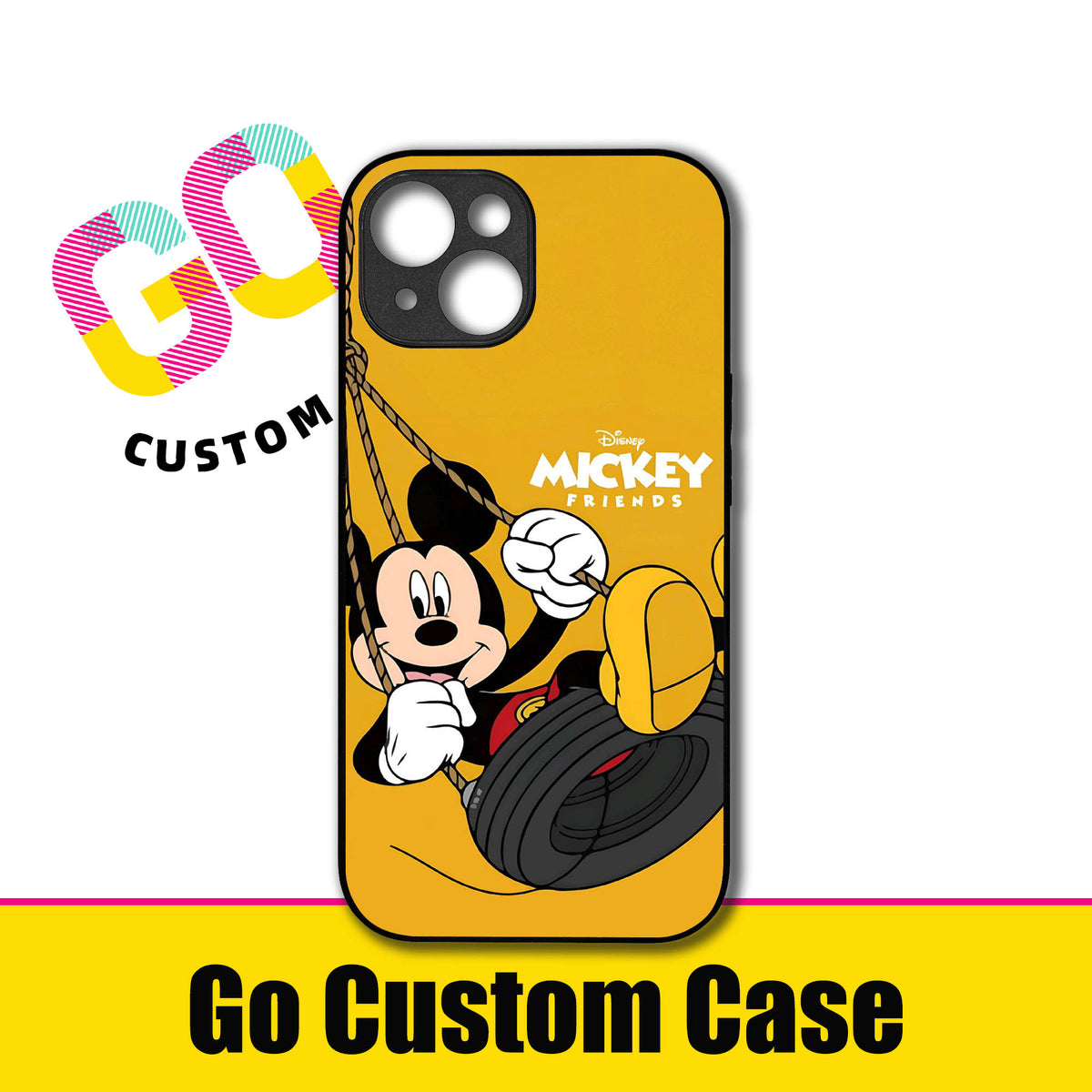 Mickey Mouse Tire Swing Yellow Phone Case