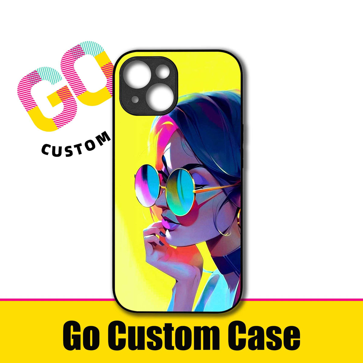 Neon Pop Art Girl with Sunglasses Phone Case