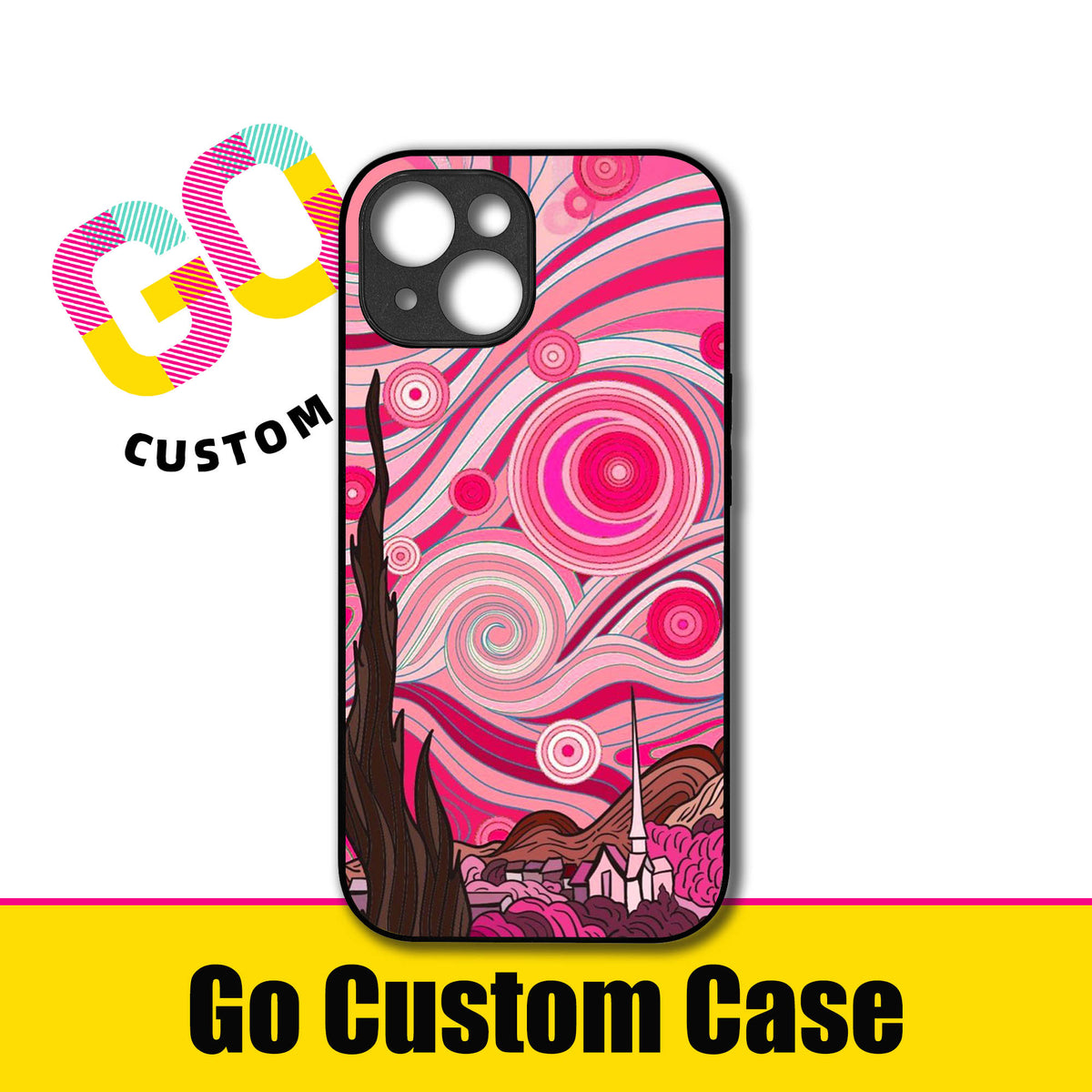 Pink Van Gogh Starry Sky Art Phone Case