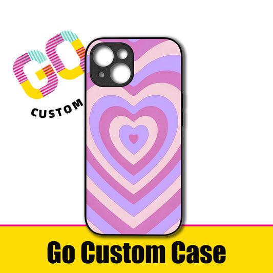 Pastel Pink & Purple Layered Heart Phone Case