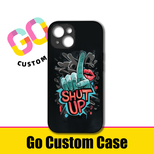 "Shut Up" Bold Graffiti Hand & Lips Phone Case