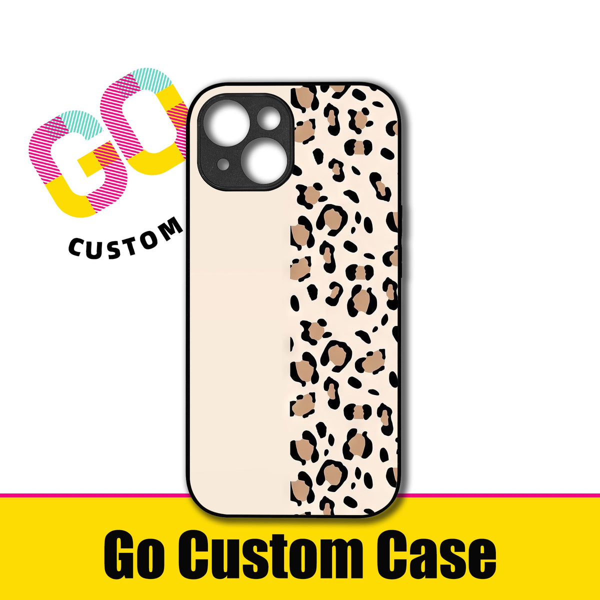 Split Beige Leopard Print Phone Case