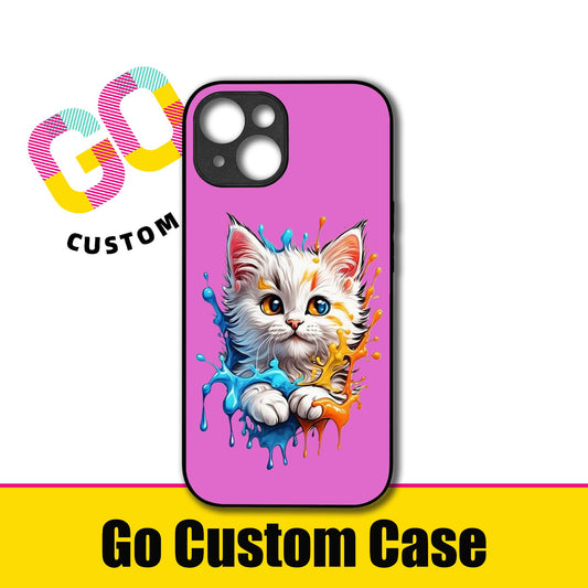 Vibrant Pink Cat Phone Cover