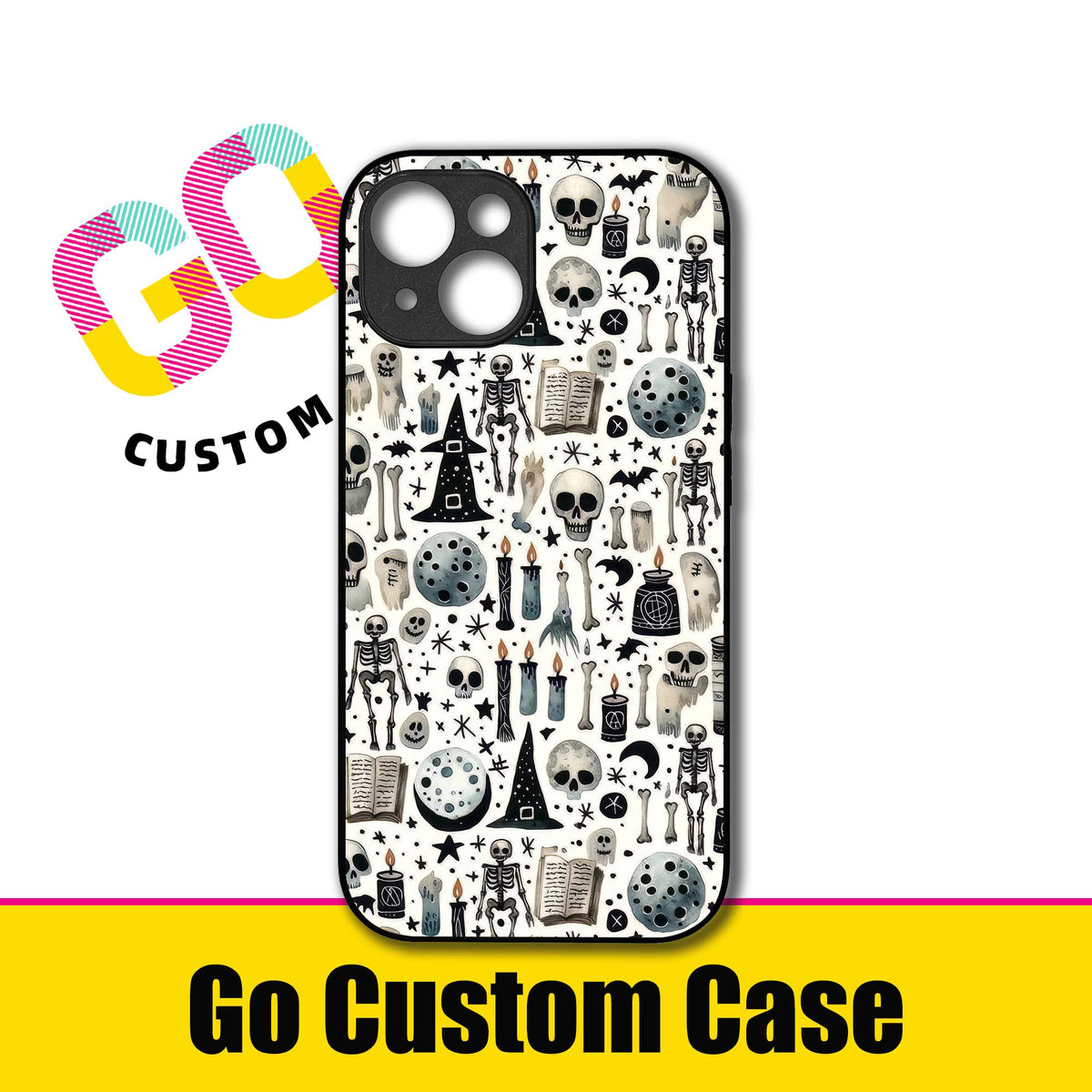 Witchy Halloween Skeleton Pattern Phone Case